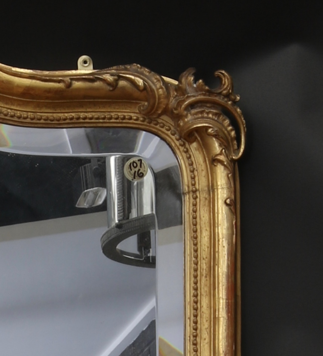 Large Louis Philippe Crested Mirror